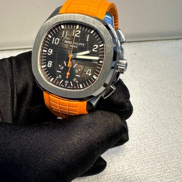 PATEK PHILIPPE AQUANAUT ORANGE STRAP SUPER CLONE WATCH