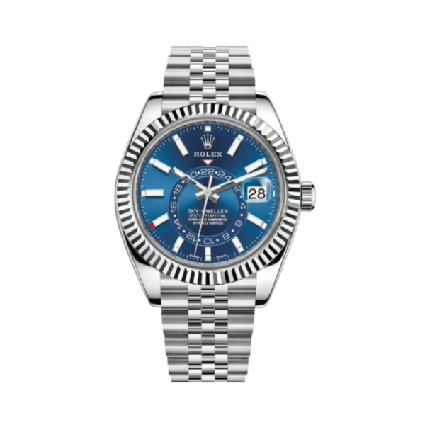 ROLEX SKY DWELLER BLUE DIAL FULL STEEL SUPER CLONE WATCH