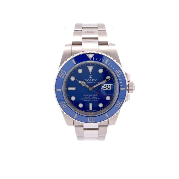 ROLEX SUBMARINER BLUE DIAL FULL STEEL SWISS SUPER MASTER WATCH