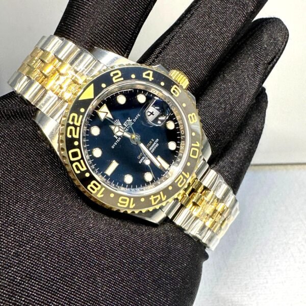 ROLEX GMT MASTER 2 Black dial dual tone gold SUPER MASTER WATCH