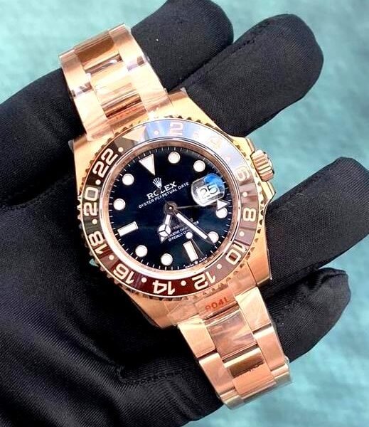 Rolex GMT master super master full rose gold watch