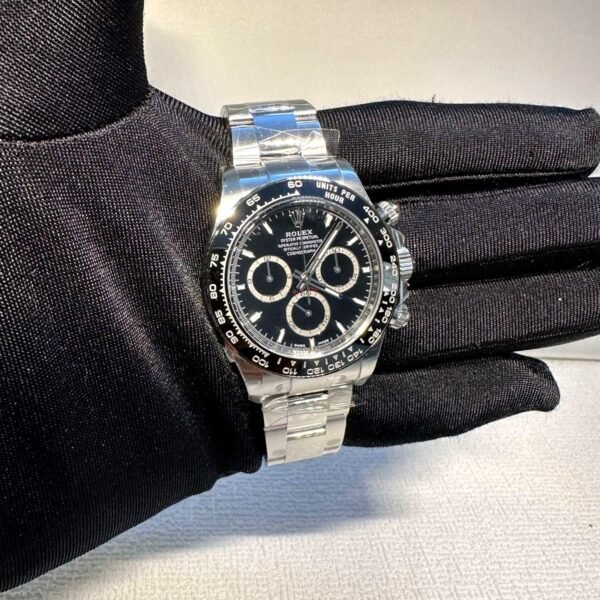 ROLEX DAYTONA BLACK DIAL STEEL ULTRA SLIM SUPER CLONE WATCH