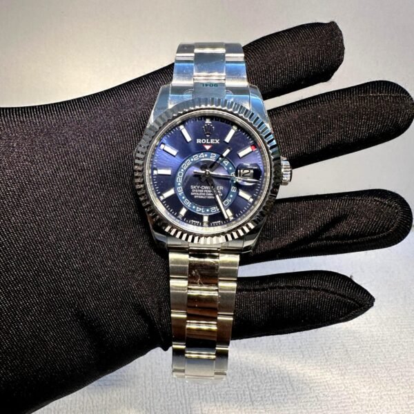 ROLEX SKY DWELLER BLUE DIAL FULL STEEL SUPER CLONE WATCH