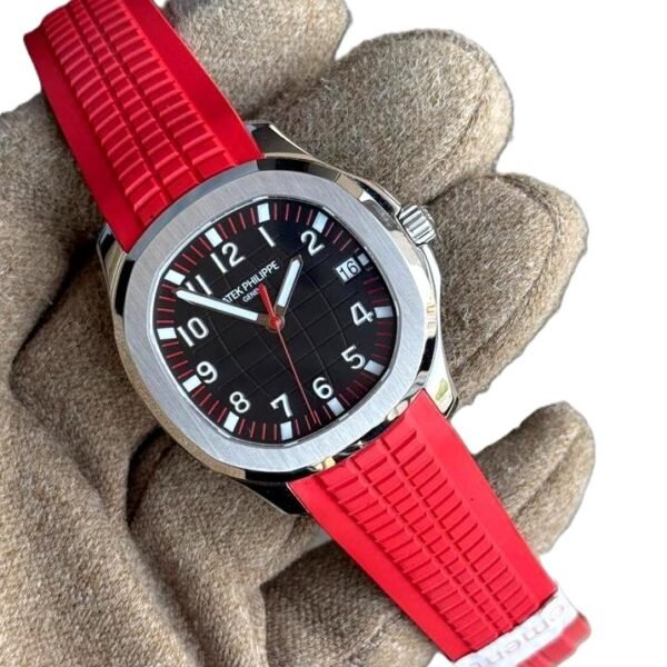 Patek Philippe Aquanaut 5167a RED STRAP SLIM SUPER CLONE WATCH