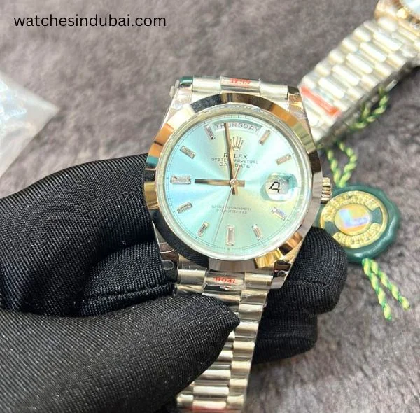 Rolex Day Date 40mm blue Dial with diamond inside with super clone watches in dubai