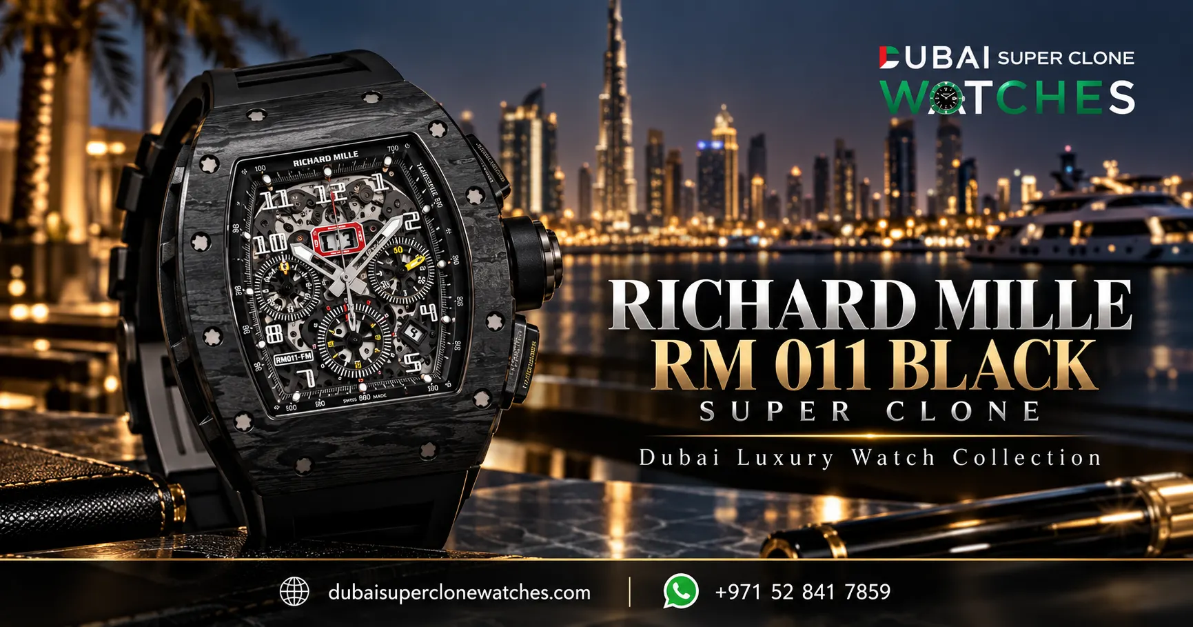 RICHARD MILLE RM 011 Black Super Clone